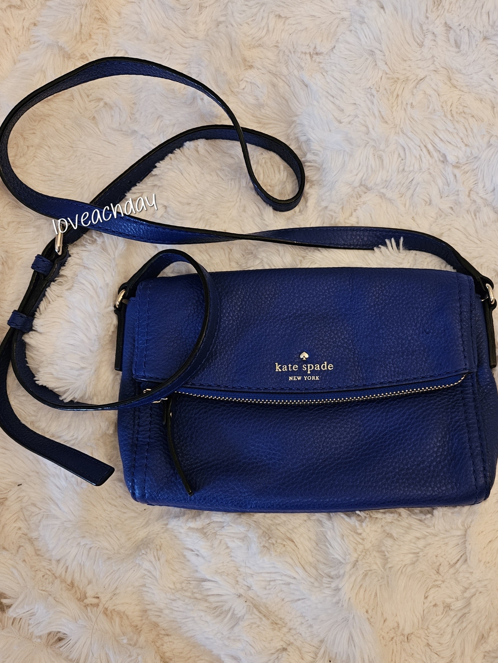 kate spade✨️Pebbled Leather Crossbody Bag in Blue
